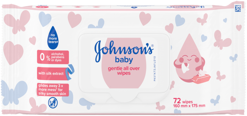 JJ BABY WIPES GENTLE ALL 72