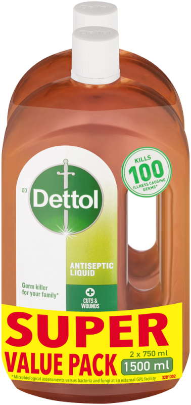 DETTOL ANTISEPTIC 2X750ML