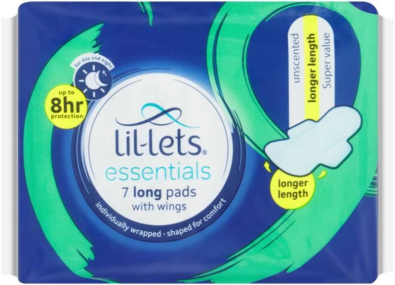 LILLETS ESSENTIAL PADS LONG UNSCENTED 7