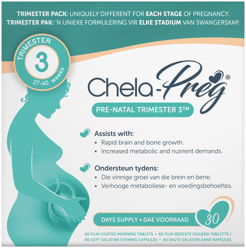 CHELA PREG TRIMESTER 3 COMBO CAP 60 (60T