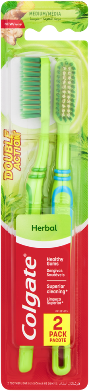 COLGATE T/B DOUBLE ACTION HERBAL 2PK